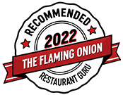 Recommended by Restaurant Guru, The Flaming Onion, 2022